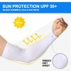 Kimasha 4 Pair Sun Protection Arm Sleeves for Men & Women,Tattoo Cover Sleeve,UPF 50 Arm Cover for Cycling Running Outdoor Sports (White-4 Pairs) view 3