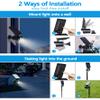 Maksone Solar Lights Motion Sensor Security Light METAL Finishing, Fake Camera Red Indicator Dummy Camera IP66 Waterproof Lamp Outdoor Landscape&Wall mount Highly Bright 2400mAh for garden yard 2 Pack view 4