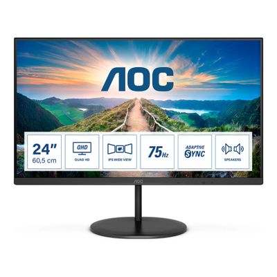 AOC - Value-line Q24V4EA LED Display 60,5 cm (23.8") 2560 x 1440 Pixel 2K Ultra HD Nero