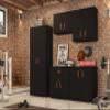 itbe for Home Ready-to-Assemble Wall Steel Cabinet with Two Doors (Black) view 2