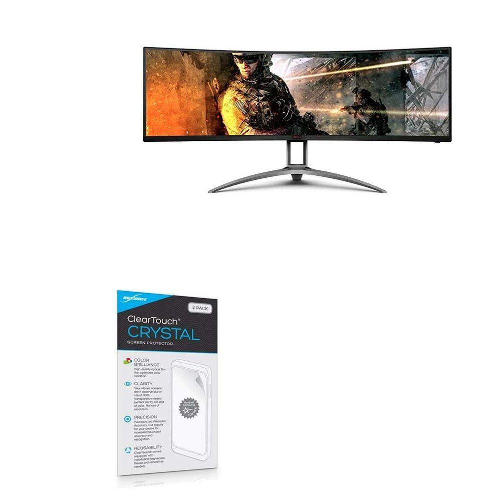 BoxWave Screen Protector Compatible with AOC AG493UCX - ClearTouch Crystal (2-Pack), HD Film Skin - Shields from Scratches