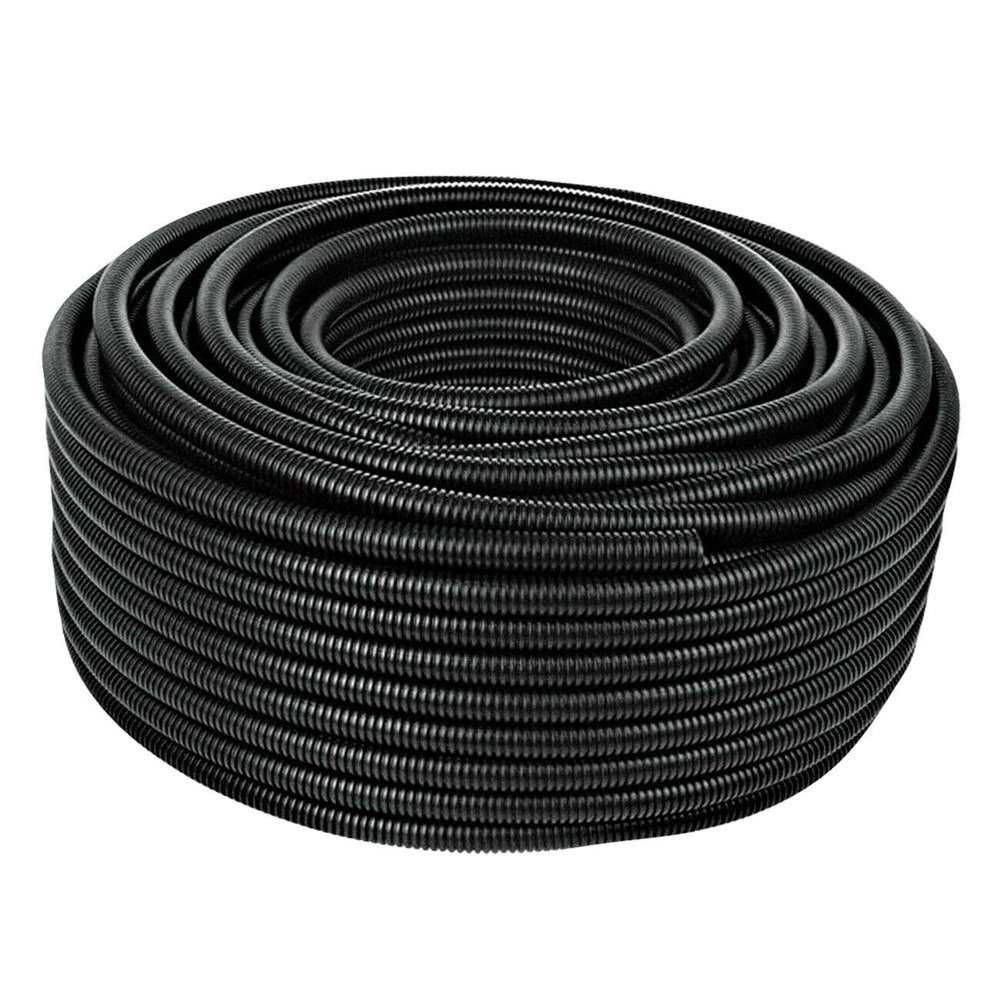 Sherco-Auto 100 FT of 1/2 Inch Black Poly Vinyl Split Wire Loom Tubing Wire Conduit - Made in USA