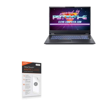 BoxWave Screen Protector Compatible with Clevo PB71DF1-G - ClearTouch Anti-Glare (2-Pack), Anti-Fingerprint Matte Film Skin