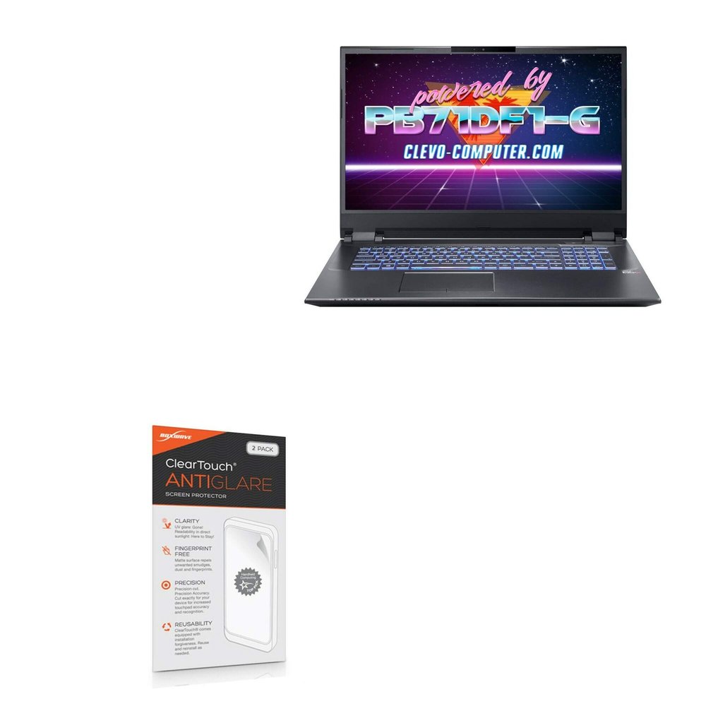 BoxWave Screen Protector Compatible with Clevo PB71DF1-G - ClearTouch Anti-Glare (2-Pack), Anti-Fingerprint Matte Film Skin