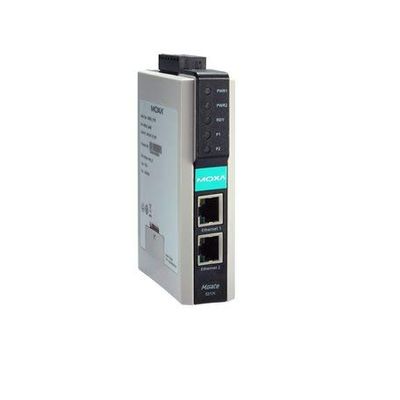 Moxa 2-Port Modbus-to-BACnet/IP Gateway, 600 Points, 2kV Isolation, 100 Mbps, Ethernet, -40 to 75C
