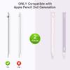 2 Pack Case for Apple Pencil 2nd Generation Holder Cover Sleeve Accessories,Cute Cat Silicone Grip Skin with Charging Cap and 2 Protective Nib Covers for iPad Pro 9.7/10.5/12.9-Pink,Purple view 2