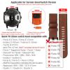 Abanen Genuine Leather Watch Band, QuickFit 22mm, Soft Sweatproof Silicone for Garmin Fenix 6/5/7, Instinct, EPIX 2, Approach S62/S60, Brown view 2
