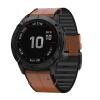 Abanen Unisex Brown Genuine Leather Watch Band for Garmin Fenix 7X/6X/5X Plus, Tactix Delta, Fenix 3, Enduro - Quick Easy Fit, 26mm view 2