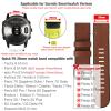 Abanen Unisex Brown Genuine Leather Watch Band for Garmin Fenix 7X/6X/5X Plus, Tactix Delta, Fenix 3, Enduro - Quick Easy Fit, 26mm view 3