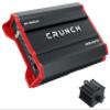 Crunch GP-3500.1D 3500 Watt @ 1 Ohm Mono Car Amplifier Audio Amp Class D Bundle with Rockville RWK41 4 Gauge Complete Car Amp Wiring Installation Wire Kit with RCA's view 3