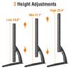ELIVED Universal Table Top TV Stand for Most 27 to 55 inch LCD LED Plasma Flat Screen TVs, TV Base Height Adjustable Leg Stand Holds up to 88 lbs, VESA up to 800x400mm, YD1014 view 3