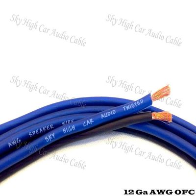 10' feet - OFC TRUE 12 Gauge AWG BL/BK Oxygen Free Speaker Wire Car Home Audio