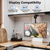 MOUNTUP Folding Under Cabinet TV Mount - Flip Down & Swivel TV Bracket, Fits 13-32" LCD Screens up to 22 Lbs, VESA 75x75 & 100x100mm, Space Saving Height Adjustable Under Counter Mount, MU0049 view 2