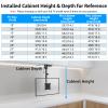 MOUNTUP Folding Under Cabinet TV Mount - Flip Down & Swivel TV Bracket, Fits 13-32" LCD Screens up to 22 Lbs, VESA 75x75 & 100x100mm, Space Saving Height Adjustable Under Counter Mount, MU0049 view 4