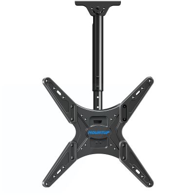 MOUNTUP Ceiling TV Mount for Most 24''- 65'' TVs, Hanging TV Ceiling Mount for 32 43 50 55 60 65 inch Screen, Full Motion Height Adjustable Bracket, Holes up to 99lbs, Max VESA 400x400mm, MU0039
