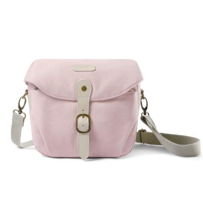 BAGSMART Camera Bag, SLR DSLR Canvas Crossbody Camera Case, Compact Camera Shoulder Bag with Rain Cover for Women and Men, Pink