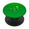 Heartbeat, Irish clover, shamrock, Ireland, pulse, Symbol, PopSockets Swappable PopGrip view 1