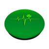 Heartbeat, Irish clover, shamrock, Ireland, pulse, Symbol, PopSockets Swappable PopGrip view 2