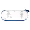 UpaClaire Glasses Case for Kids Zipper Portable Light-weight Glasses Storage Box, Blue and White view 1