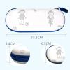 UpaClaire Glasses Case for Kids Zipper Portable Light-weight Glasses Storage Box, Blue and White view 3