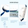UpaClaire Glasses Case for Kids Zipper Portable Light-weight Glasses Storage Box, Blue and White view 4