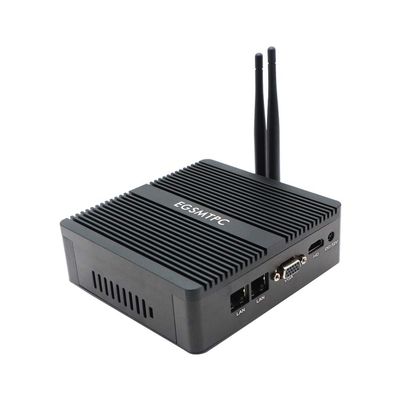 EGSMTPC M9 12V Mini Computer, Intel Celeron J1900 Slim PC, 8GB RAM 128GB SSD AC WiFi BT, Fanless Mini Client PC, 2 Giga Network, VGA, HDMI, 4 USB, Preinstalled WIN10 Pro
