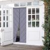 TYCIA Magnetic Thermal Insulated Curtain 28x83Inch, Keep Snowstorm Cotton Magnetic Screen Door Easy Install Without Drilling, for Sliding Doors Living Room Patio Door. - Gray view 2