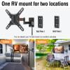 ELIVED Lockable RV TV Mount for Most 13-43 Inch TVs, RV TV Wall Mount Swivel and Tilt for Camper Trailer Motorhome, Detachable tv Bracket with Double Wall Plates, Max VESA 200x200mm, up to 22 LBS view 2