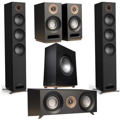 Jamo 5.1 Home Theater Pack with 2X S 809 Floorstanding Speaker, 810 SUB 10" Subwoofer, 83 CEN Center Channel and 803 Bookshelf, Black