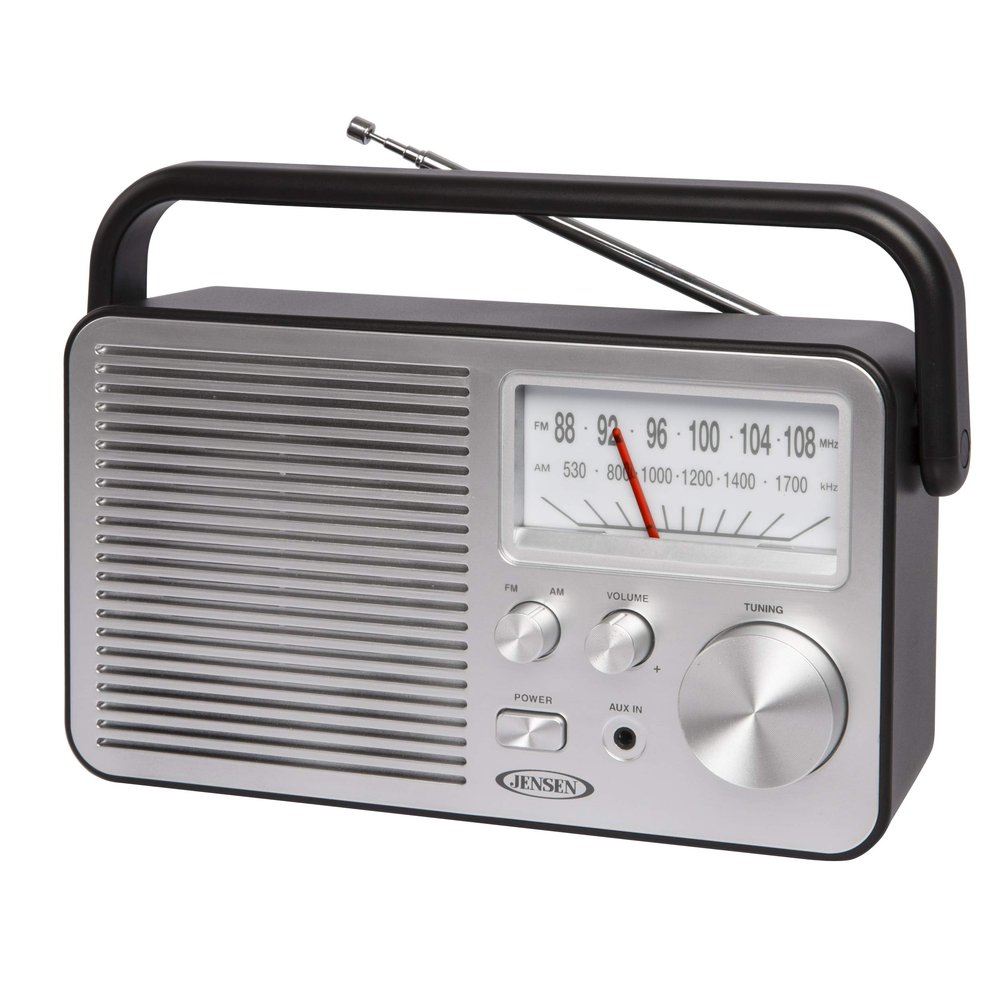 JENSEN MR-750-BK MR-750 Portable AM/FM Radio (Black)