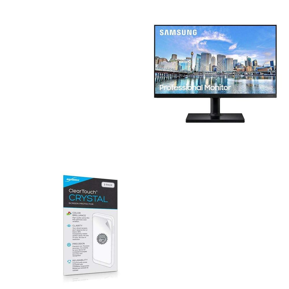 BoxWave Screen Protector Compatible with Samsung FT45 (27in) - ClearTouch Crystal (2-Pack), HD Film Skin - Shields from Scratches