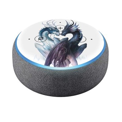 Head Case Designs Officially Licensed Jonas JoJoesArt Jdicke Yin and Yang Dragons Art Mix Vinyl Skin Decal Compatible with Amazon Echo Dot (3rd Gen) - Skin only Echo Dot (3rd Gen) is NOT Included