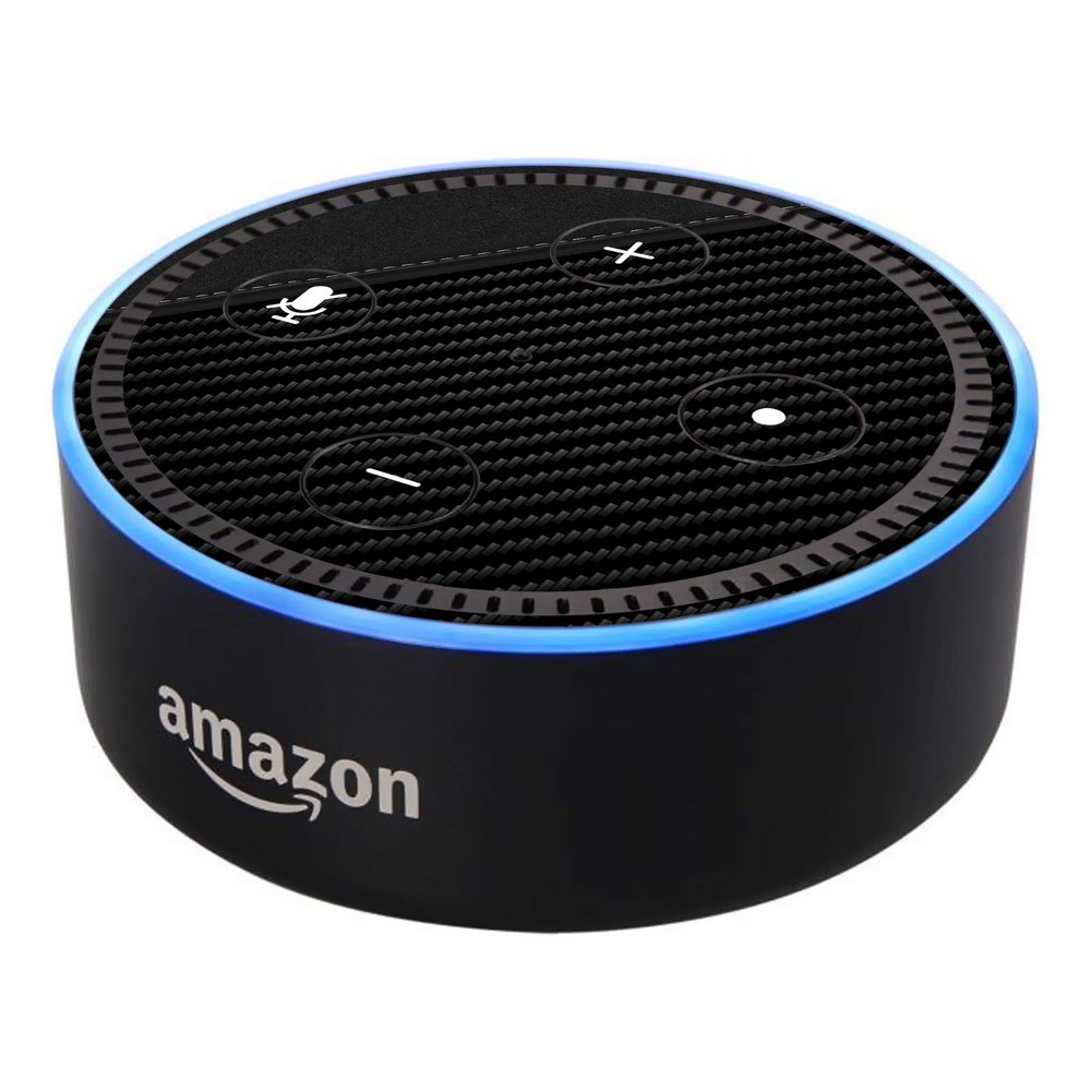 Head Case Designs Officially Licensed Alyn Spiller Carbon Fibre Leather Art Mix Vinyl Sticker Skin Decal Cover Compatible with Amazon Echo Dot (2nd Gen) - Skin only Echo Dot (2nd Gen) is NOT Included