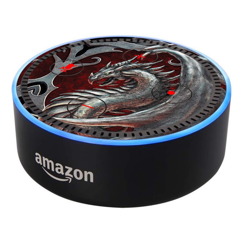 Head Case Designs Officially Licensed Christos Karapanos Talisman Silver Art Mix Vinyl Sticker Skin Decal Compatible with Amazon Echo Dot (2nd Gen) - Skin only Echo Dot (2nd Gen) is NOT Included