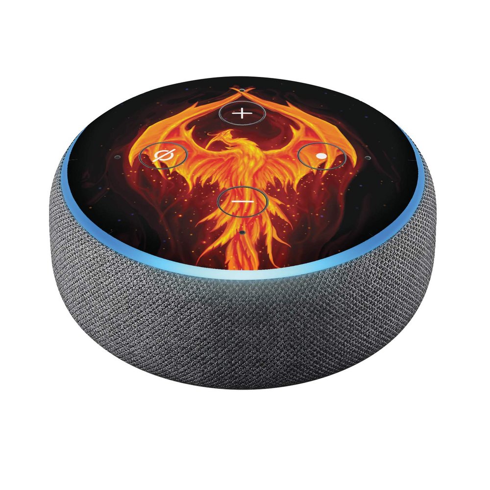 Head Case Designs Officially Licensed Christos Karapanos Dragon Phoenix Art Mix Vinyl Sticker Skin Decal Cover Compatible with Amazon Echo Dot (3rd Gen) - Skin only Echo Dot (3rd Gen) is NOT Included
