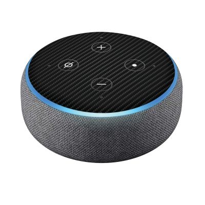 Head Case Designs Officially Licensed Alyn Spiller Carbon Fibre Plain Art Mix Vinyl Sticker Skin Decal Cover Compatible with Amazon Echo Dot (3rd Gen) - Skin only Echo Dot (3rd Gen) is NOT Included