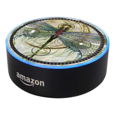 Head Case Designs Officially Licensed Stephanie Law Damselfly 2 Art Mix Vinyl Sticker Skin Decal Cover Compatible with Amazon Echo Dot (2nd Gen) - Skin only Echo Dot (2nd Gen) is NOT Included
