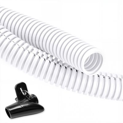 ZhiYo 20FT 1/2 Wire Loom Split Tubing Auto Wire Conduit Flexible Cover | High Temperature Heat Resistant -40F to 257F | Plastic Cover for Electrical Wires & Cables, White