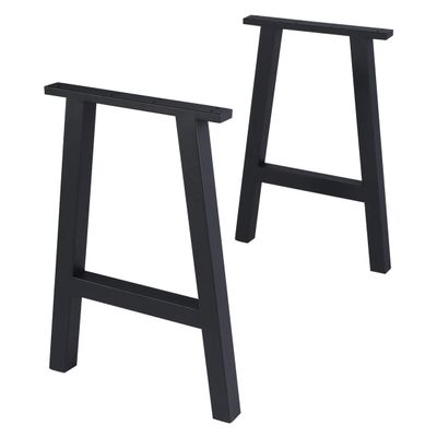 TC-Home 28 Inches Metal Table Legs Furniture Legs Set of 2 Heavy Duty Dining Table Legs Industrial Black DIY Coffee