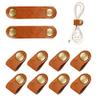 10 Pcs Cord Organizer, Stocking Stuffers for Men Portable Earphone Cord Holder Winder Keeper, Leather Cable Cord USB Straps, Leather Handmade (Light Brown) view 1