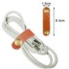 10 Pcs Cord Organizer, Stocking Stuffers for Men Portable Earphone Cord Holder Winder Keeper, Leather Cable Cord USB Straps, Leather Handmade (Light Brown) view 2