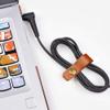 10 Pcs Cord Organizer, Stocking Stuffers for Men Portable Earphone Cord Holder Winder Keeper, Leather Cable Cord USB Straps, Leather Handmade (Light Brown) view 3