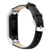Jennyfly SM-R375 Slim Band Wristbands, Women Adjustable 5.5-8.0 inch Genuine Leather Soft Wristband Slim Strap with Metal Buckle Compatible with Samsung Galaxy Fit-E SM-R375 - Black view 2