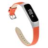 Jennyfly Leather Bands for Galaxy Fit-E SM-R375, Women Adjustable 5.5-8.0 inch Genuine Leather Wristband Slim Strap with Metal Buckle Compatible with Samsung Galaxy Fit-E SM-R375 - Orange view 1