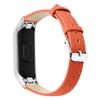 Jennyfly Leather Bands for Galaxy Fit-E SM-R375, Women Adjustable 5.5-8.0 inch Genuine Leather Wristband Slim Strap with Metal Buckle Compatible with Samsung Galaxy Fit-E SM-R375 - Orange view 2