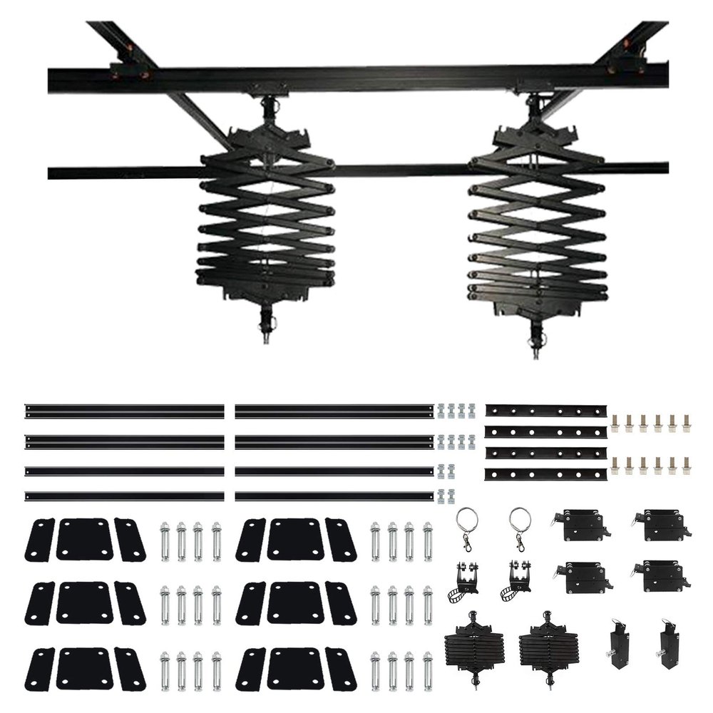 118" x 118" Photography Pantograph System Complete Kit 3.0M Studio Lighting Support Rail System 43-200CM Drop Pantograph Smallpox Rail Track Kit (3.03.0M-D)
