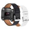 2 Pack BOTNUW Leather Bands Compatible with Fitbit Versa 2 Bands,Versa Bands,Versa Lite Wristbands Fitness Smart Watch, Soft Replacement Leather Strap Bands for Women Men (black&white) view 1