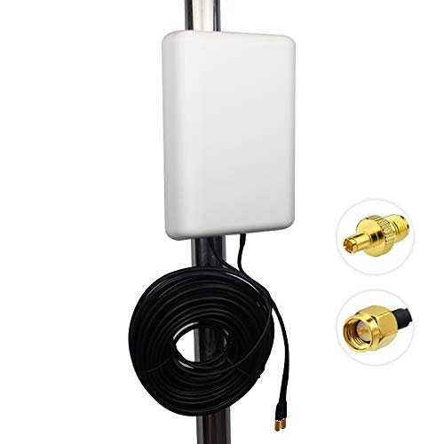 Signalplus Router External 2xMIMO Antenna-698-2700mhz for Mofi/Ubifi 4G LTE Cellular Modem Booster Wilson,Surecall,HiBoost,Cel-Fi with 2pcs 49.2ft Cable TS-9 SMA Connector