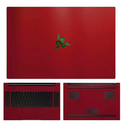 SopiGuard Sticker Skin for 2021 2020 2019 Razer Blade Pro 17 Edge-to-Edge Vinyl Decal Wrap Include Top, Trackpad, Palm Rest, and Bottom Panels (3M Satin Wine Red)
