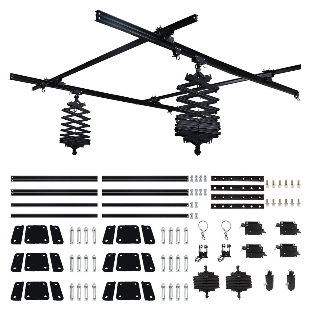 158" x 158"Studio Photography Pantograph Ceiling Rail System 43-200CM Drop Pantograph Smallpox Rail Track Kit 4.0M Ceiling Stand System for Photo Video Studio Shooting (4.04.0M-D)